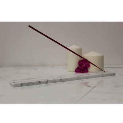 China Long modern white marble incense holder 25x6x1.5cm for sale