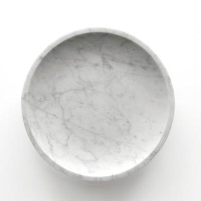 China Large modern white Carrara marble tripod and plate for sale