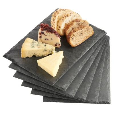 China Sustainable Slate Plate Natural Slate Cheese Dish 30x20cm Tray For Hotel for sale