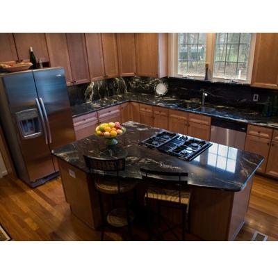 China Modern Cosmic Black Granite Countertops Bench Tops Cosmic Black Granite Kitchen for sale