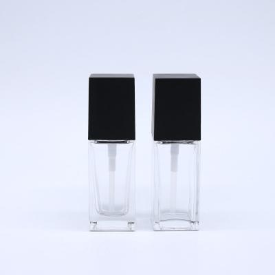 China Cosmetic Essence Liquid Emulsion Pump Rectangular Bottle Base Master Bottle 30ml for sale