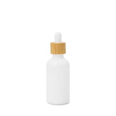 China Base Essence Cosmetic Liquid Packaging Perfume White Transparent Glass Dropper Bottle 30ml for sale