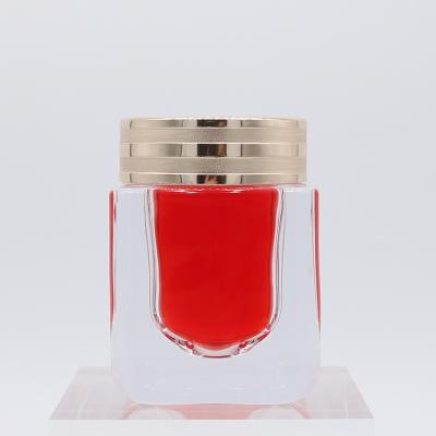 China Square Shape Cosmetic Clear Eye Cream Packaging 50ml 50g 1.67oz Glass Jar With Aluminum Cap High Quality Thick Bottom Jar for sale