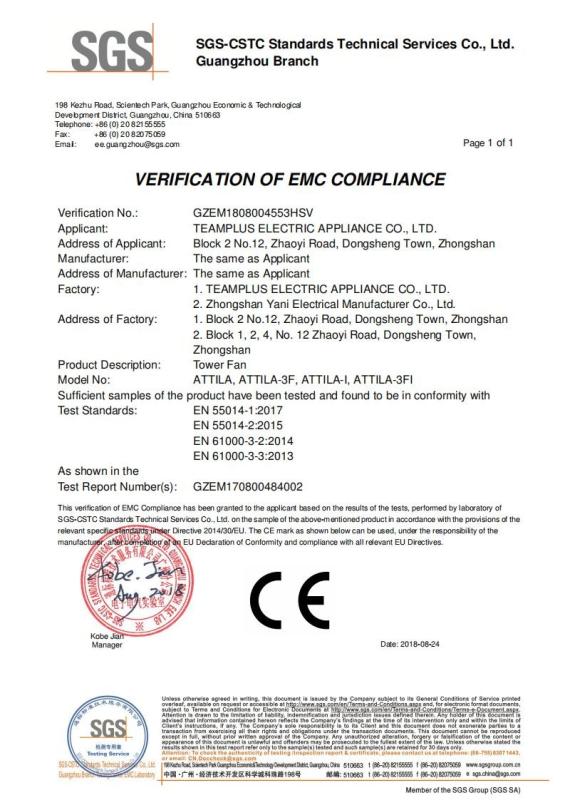 CE - Teamplus Electric Appliance Co., Ltd.