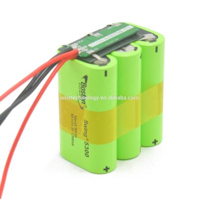 China Electric Bike 3s1p 11.1v 5300Mah Li-ion Boston Swing Battery Pack for sale