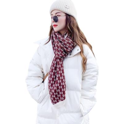 China Wholesale Korean new fashion knitted warm scarf thickened scarf shorts solid color scarf ladies autumn and winter joker scarf for sale