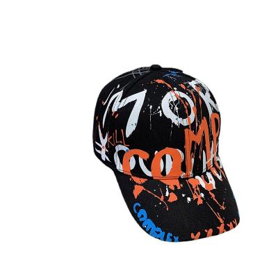 China New Baby Dobby Baseball Cap Korean Fashion Color Abstract Graffiti Children's Hat for sale