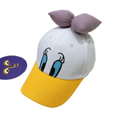 China New Cartoon Spring and Autumn Baby Hat COMMON Eyes Big Bow Kids Baseball Cap for sale