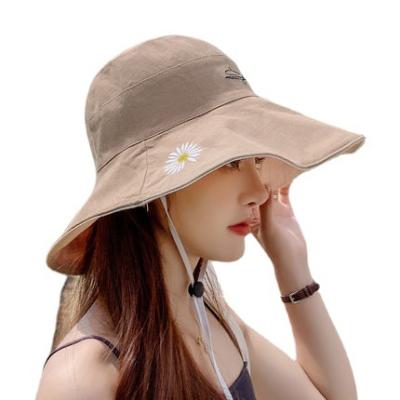 China breathable & Waterproof Women's Embroidery Zou Ju Basin Hat Outdoor Appearance Like Sun Hat Fashion Wild Cold Hat for sale