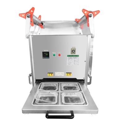 China Semi-automatic PET PP PE Plastic Food Tray Sealing Food Type Machine for sale