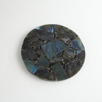 China China wholesale natural high quality blue labradorite flash disk for home decoration for sale