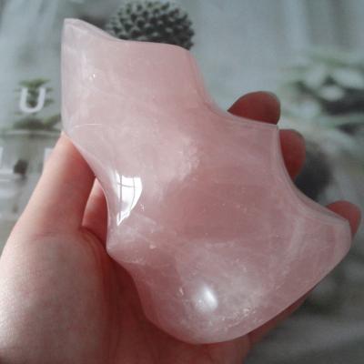 China China wholesale natural high quality flame healing feng shui crystal stone rose quartz flame for home decoration for sale