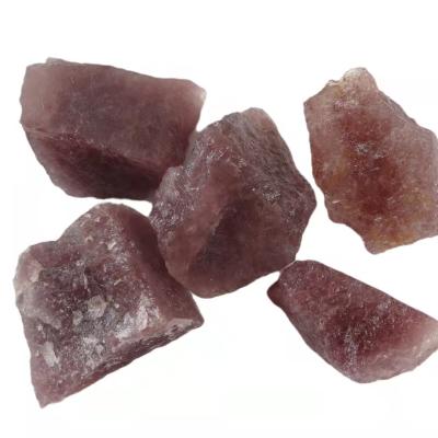 China China Wholesale Natural High Quality Strawberry Raw Quartz Specimen For Healing for sale