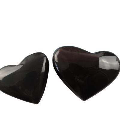 China China Wholesale Natural High Quality Black Obsidian Heart Small Polished Hearts For Home Decoration for sale