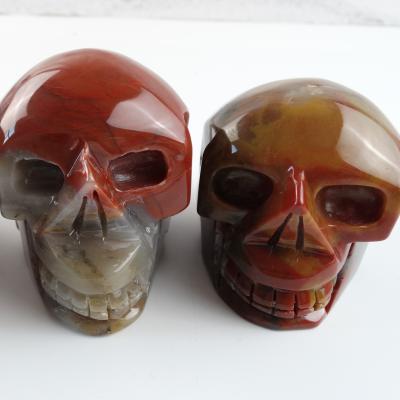 China Wholesale New Arrival China Natural Crafts Crystals Healing Stones Gemstone Carnelian Skulls For Decoration for sale