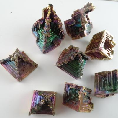 China China Wholesale Natural Rainbow Bismuth Irregularly Metal Ore Mineral Crystals For Home Decoration for sale