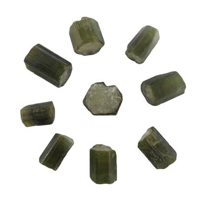 China Wholesale High Quality Raw Stone Green Rough Stone China Tourmaline Specimen Mineral Volume Tourmaline For Crystal Crafts for sale