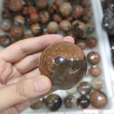 China China Wholesale Good Quality Nature Crystal Phantom Balls Manual Polishing Ghost Gemstone Sphere For Feng Shui for sale