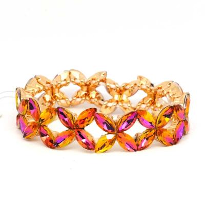 China Fashion CLASSIC Hot Selling Crystal Wholesale New Design Amazon Rhinestone Jewelry Glass Bangle Bracelet for sale