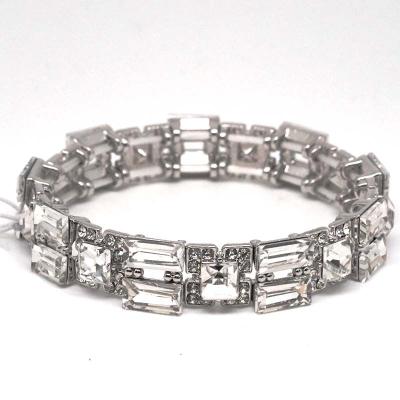 China Other Custom Personalized American Style Zinc Alloy Elastic Rhinestone Bracelet European Style Bracelet for sale