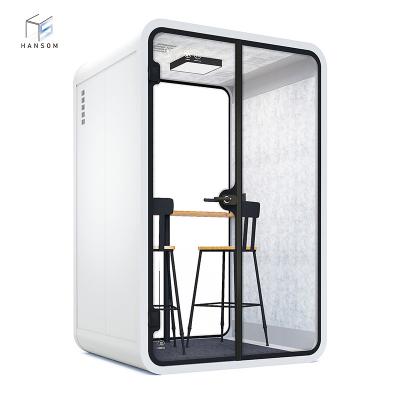 China (Other) 2 Seat Adjustable Office Pod Meeting Booth Desk Recording Booth Voice Soundproof Telephone Booth for sale