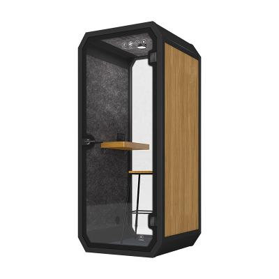 China (Other) One Person Adjustable Height Telephone Booth Work Pod Indoor Private Noise Insulate Soundproofing Office Pod for sale