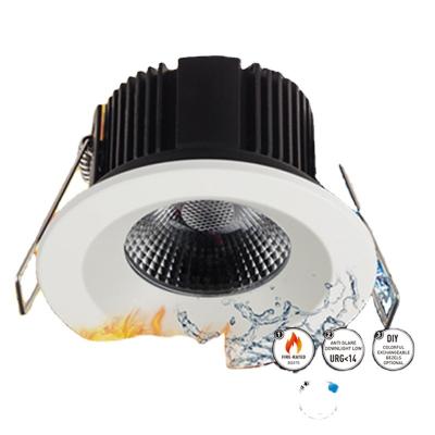 China COB 11W WIFI Fire-Rated Modern High Quality Waterproof Anti-glare BBC Approval BS476 IP65 Standard Dimming LED Downlight for sale