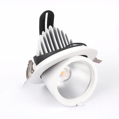 China Embeded Black Color KA Shop 9w 15w 20w 30w 40w 90ra Adjustable Gimbal Led Light Downlight for sale