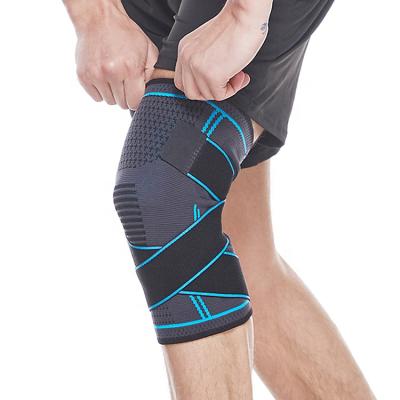 China Adjustable Elasticity Breathable Custom Nylon Knee Brace Sleeves Sports Compression Sleeve Support for sale