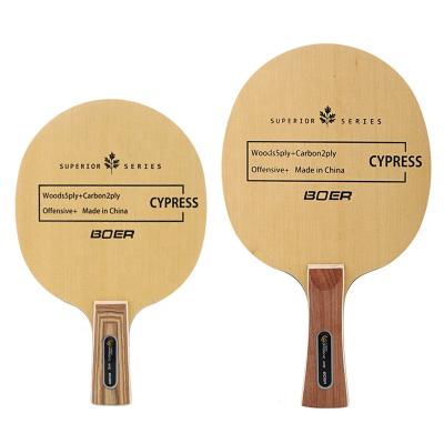 China Professional 2 Layer Cypress Pine Ping Pong Blade Ping Pong Blade for sale