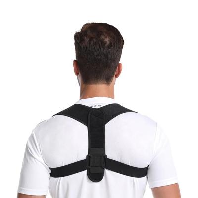 China Neoprene Back Braces Support Posture Corrector Comfortable Orthopedic Back Shoulder Support Strap for sale