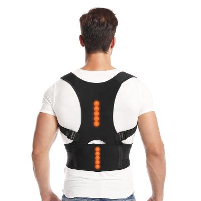 China Neoprene Back Braces 2020 New Arrival Magnetic Adjustable Posture Corrector Vest Back Support for sale