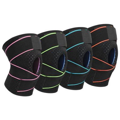 China Adjustable Elasticity Breathable Neoprene Knee Brace With Elastic Strap for sale