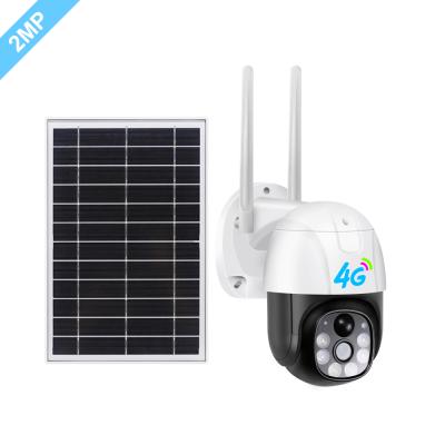 China Human Motion Tracking 2021 360 Solar Powered Wifi Battery Solar Powered Outdoor Camera Wireless IP Camera PTZ Surveillance CCTV Security Cameras for sale