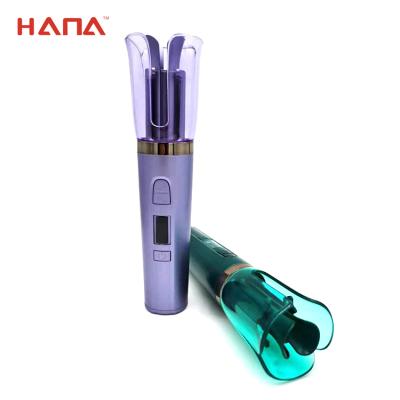 China New Ceramic Coating Design Customized Colors Temperature Adjustable USB Hair Curler Filling Rotating Curling Curling Iron for sale