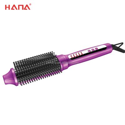 China Quality Automatic New Product Professional Digital Display Interrupt Salon Hair Curler Brush Straightener Brush for sale