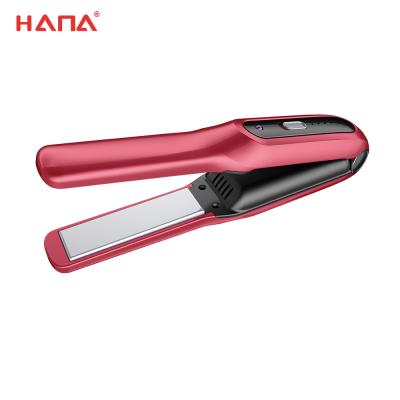 China Hotel HANA Wholesale Cheap Eco-friendly Mini Hair Straightener , Private Label Rechargeable Cordless Hair Straightener for sale