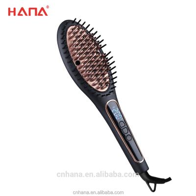 China Electric Hair Straightener Comb Brush HANA Infrared Function Hair Straightening Brush, Fast Hair Straightener Brush for sale