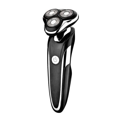 China Rechargeable Face Man Electric Shaver Abs+stainless Black Steel 8 Hours Rechargeable Batteries for sale