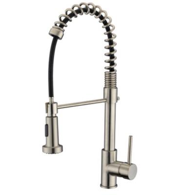 China Flexible Kitchen Faucet Kitchen Lowered Kitchen Faucet Stainless Steel Sink Faucet Nickel Finish Kitchen Faucet for sale