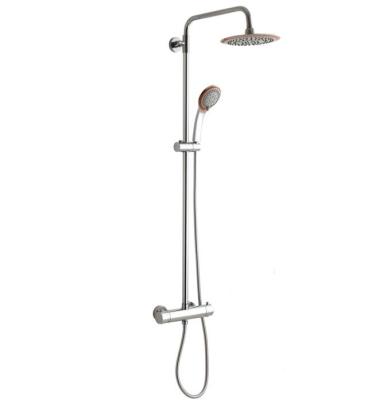 China Without Sliding Bar Bathroom Accessories Chromed Rain Shower Set With overhead shower head&hand shower for sale