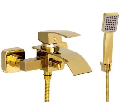 China Without Slide Bar Bath Shower Faucet Mixer Tap Hot Selling Shower Faucet Gold Shower Mixer Tap for sale