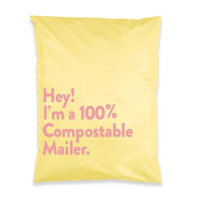 China Custom logo printed eco friendly non biodegradable cornstarh plastic mailing bags shipping packaging for sale