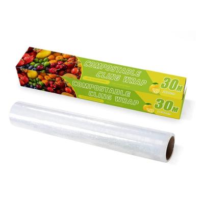 China Food Home Fresh Keeping Compostable Disposables Cling Film For Food Packaging for sale