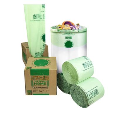 China 3 Gallon BIODEGRADABLE Garbage Bags Cornstarch Garbage Bags Boxes 100% Compostable Biodegradable Liner for sale