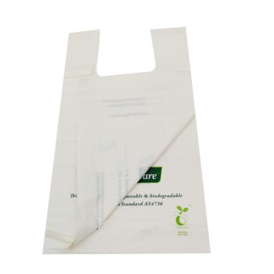 China Biodegradable cornstarch prepared supermarket biodegradable plastic carry shopping bags design with low price for sale