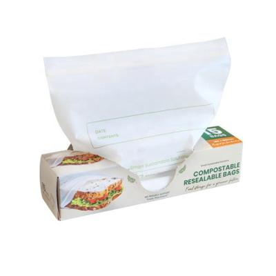 China Biodegradable 100% Organic Green PLA/PBAT Non Plastic Compostable Resealable Ziplock Bag for sale