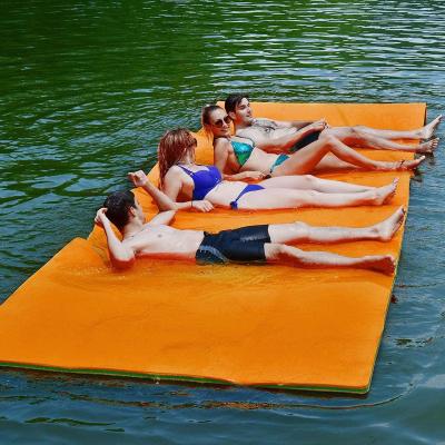 China Custom Logo Foam Swim Mat Closed Cell Xpe Foam Floating Oasis Lake Pad for sale