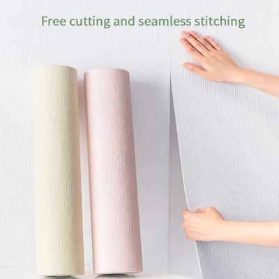 China Soundproof Waterproof Foam Self Adhesive Wallpaper Roll For Indoor Wall Decoration for sale