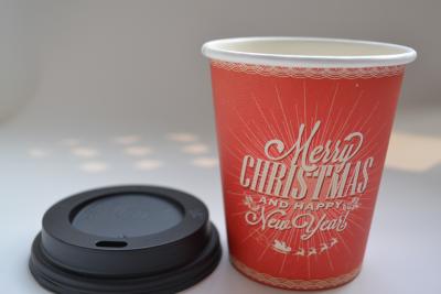 China Recyclable Double Sided PE Coated Paper Cup With Lids 12oz 400ml for sale